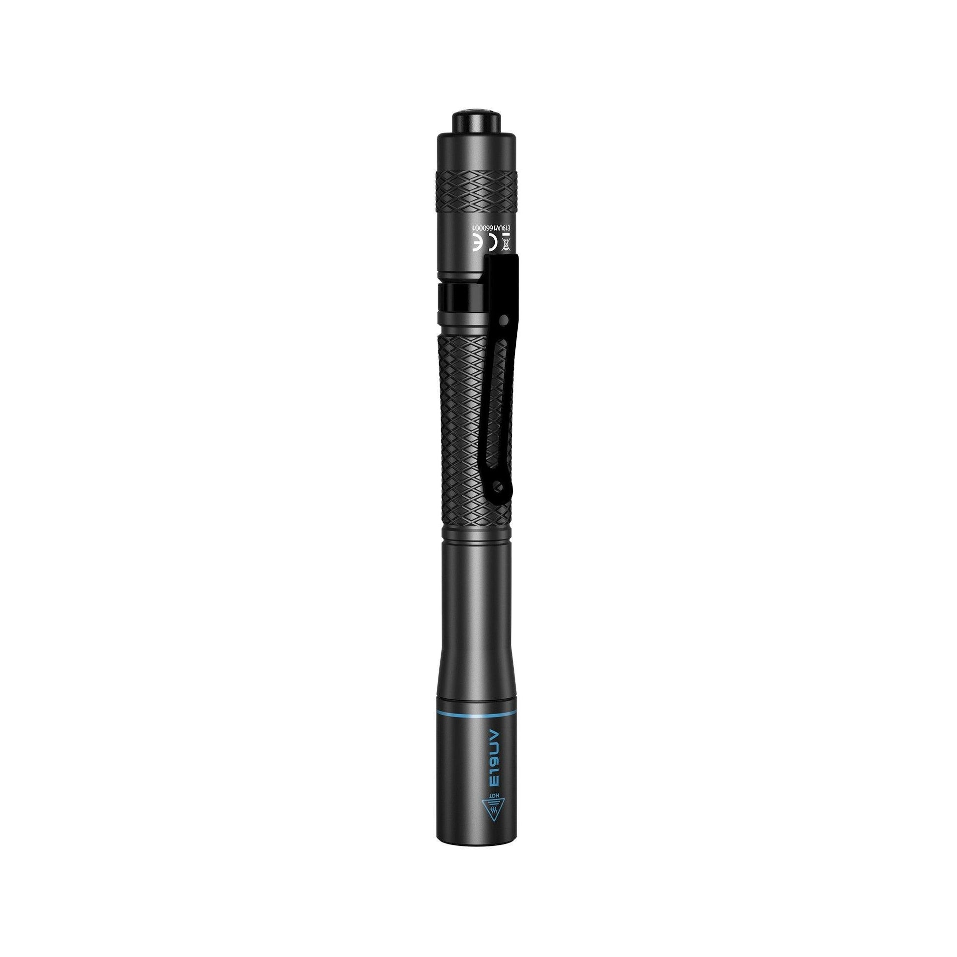 Wuben E19  UV LED Flashlight - Black- Back View