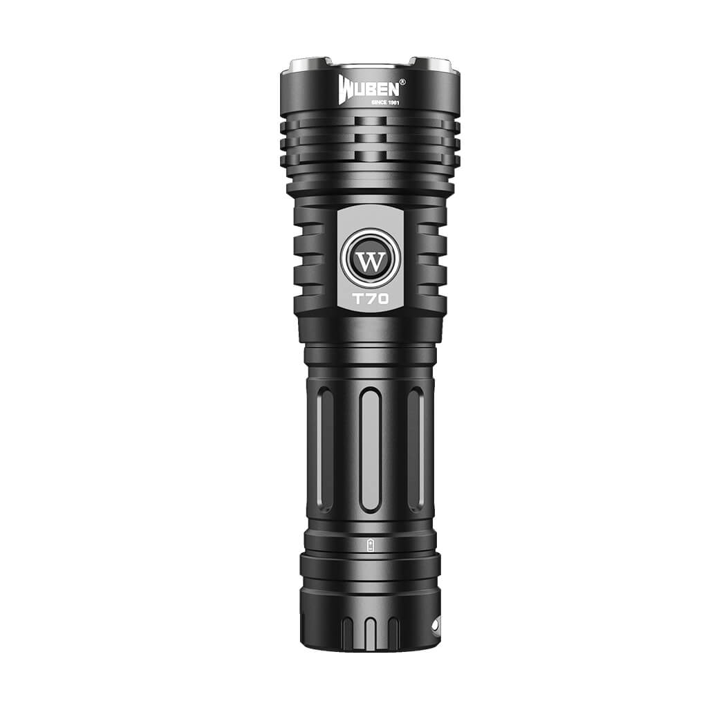 Wuben T70 Tactical Flashlight - 4200 Lumens - Black-Front View